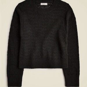 J. Crew Women's Black Textured Sweater